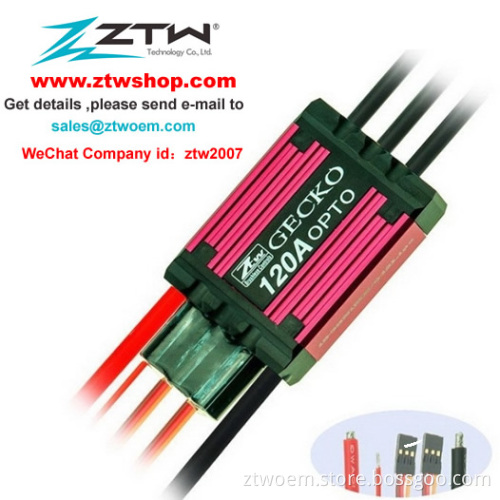 ZTW Gecko 120A High Voltage Aircraft ESC for RC airplan